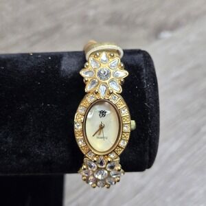 Elizabeth Taylor ET Anniversary women's watch Edition Gold Tone Watch Floral Cry